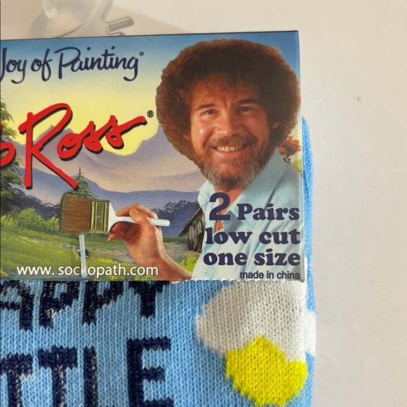 Sock Set Featuring Bob Ross Happy Little Clouds. NWT Gift Ideas - Picture 5 of 5
